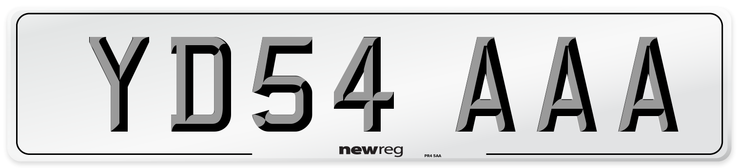 YD54 AAA Number Plate from New Reg